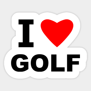 I Love Golf Sticker